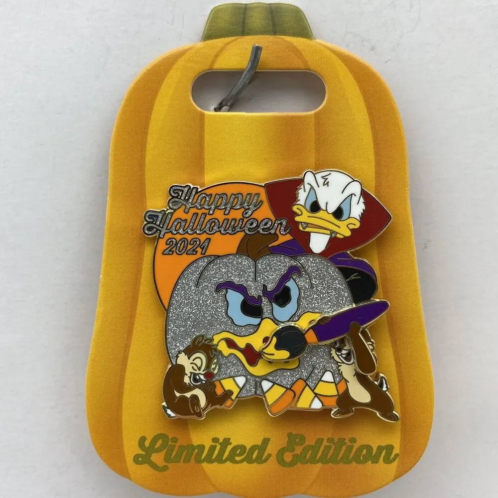 Disney Parks Pin Happy Halloween Donald Duck & Chip 'n Dale Paint LE 4000